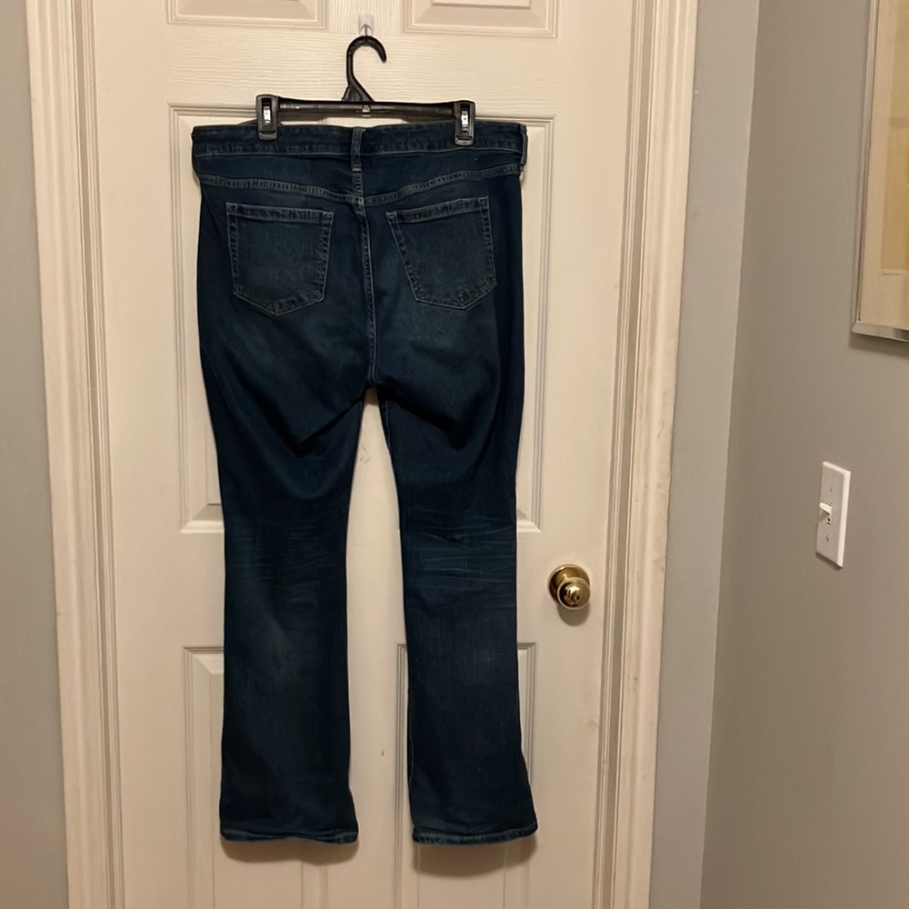 Dark blue, bootcut denim jeans. Size 14R by Torrid! - Picture 2 of 4